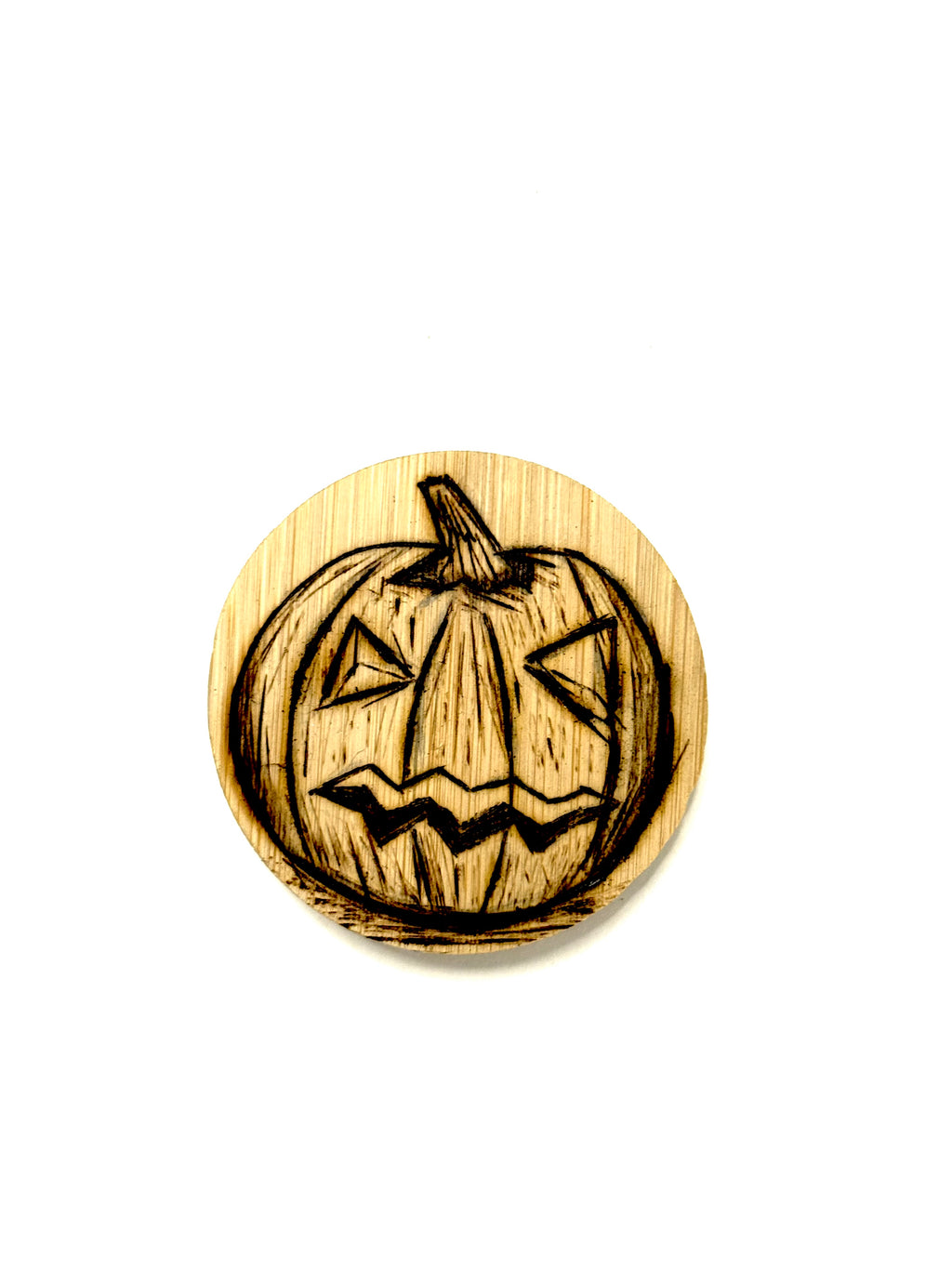 Hand Drawn Jack- O'- Lantern - Wooden Bottle Opener
